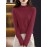 Solid Mock Neck Knit Sweater, Casual Long Sleeve Simple Sweater, Women's Clothing