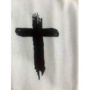 Cross Graphic Print  Open Front Cardigan, Casual Long Sleeve Cardigan For Spring & Fall, Women's Clothing